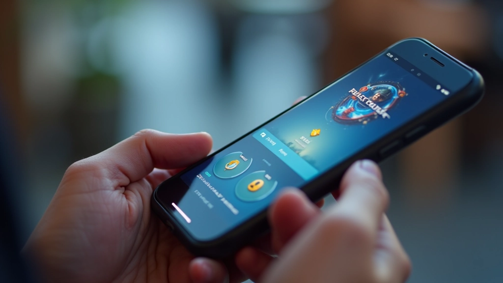Game UI layout showing bottom navigation bar with reachable tab icons and labels for easy thumb navigation